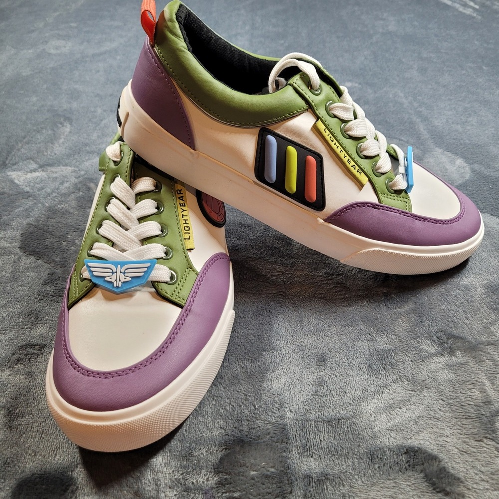 Ground Up Disney Pixar Lightyear Sneakers Mens 7 White Purple Green MNLY23GU005